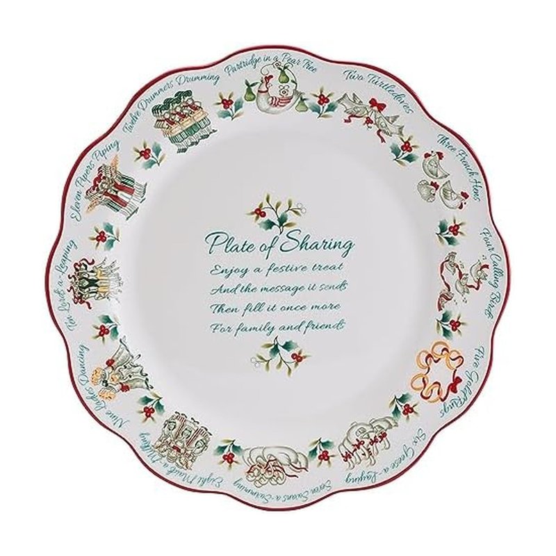 Pfaltzgraff Winterberry 12 Days Plate of Sharing, 13 Inch