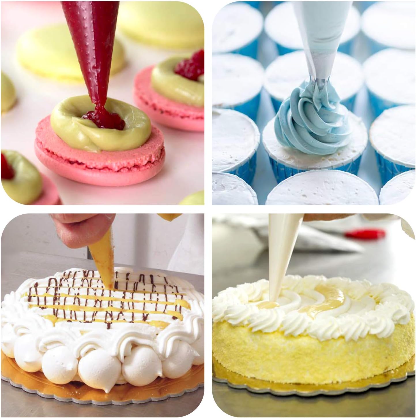 VolksRose 18-Inch Disposable Piping Bags - Anti-Burst, Non-Slip Design for Cake Decorating & Icing