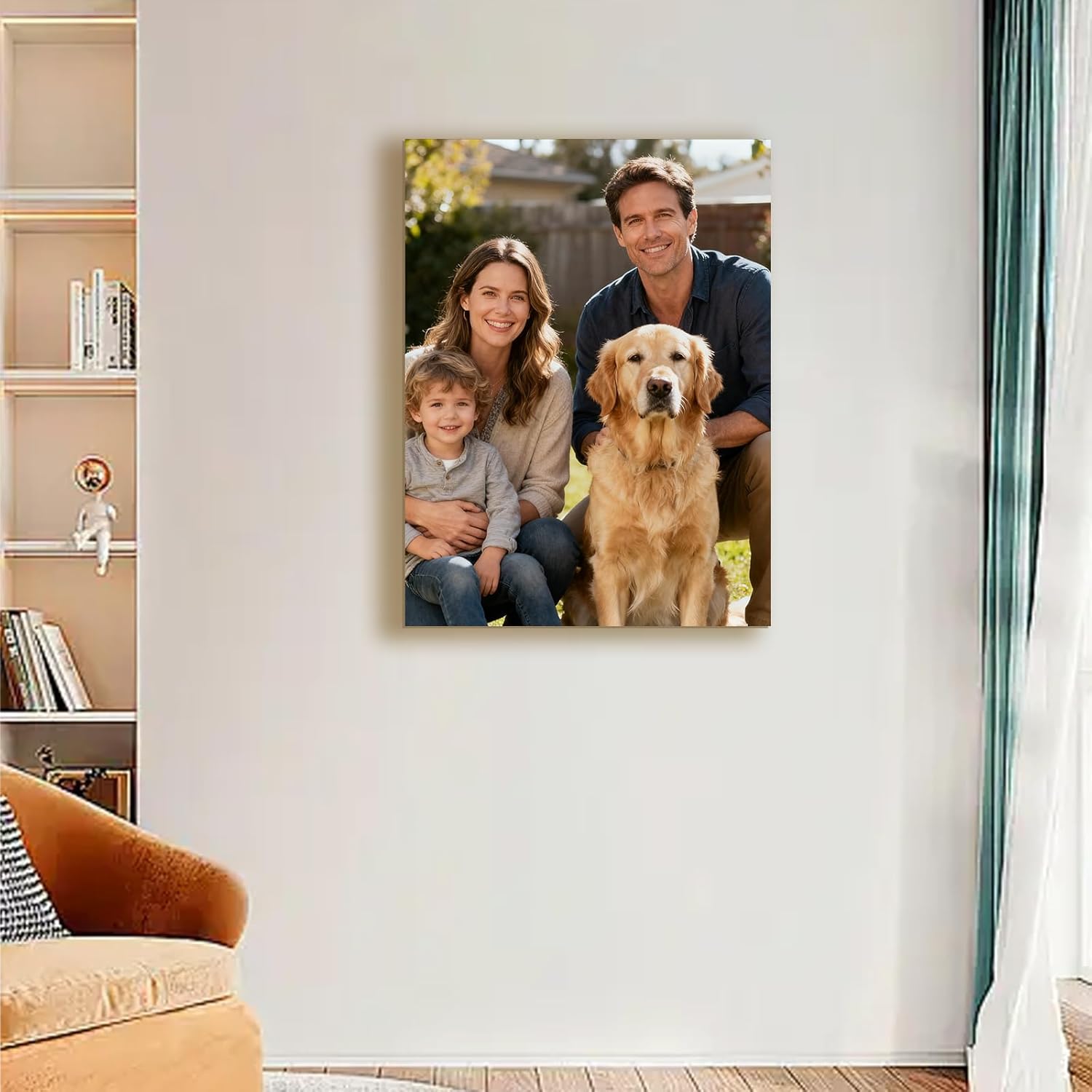Skiennix Custom Canvas Prints - Personalized Pet & Family Photos for Framed Wall Art (12''L x 16''W)