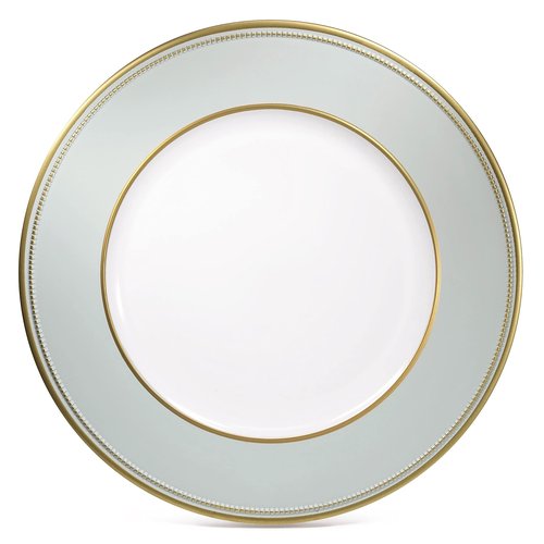 " OCCASIONS " 10 Pieces Round 13'' Round Acrylic Plastic Wedding Chargers, Dinner Party Decoration Charger Plates (Crown, Dusty Blue and Gold)