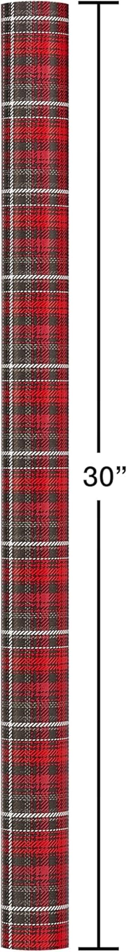 American Greetings Jumbo Reversible Christmas Wrapping Paper - Red & Black Polka Dots | 175 sq. ft. Roll (30 in. x 70 ft.)