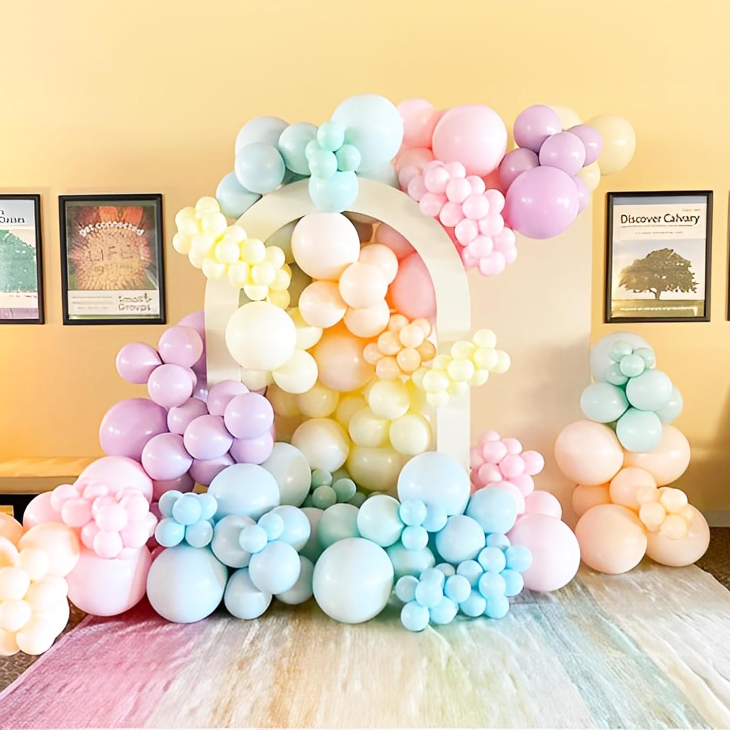 Voircoloria Pastel Balloons - 66-Pack 12-Inch Macaron Latex Party Balloons for Celebrations
