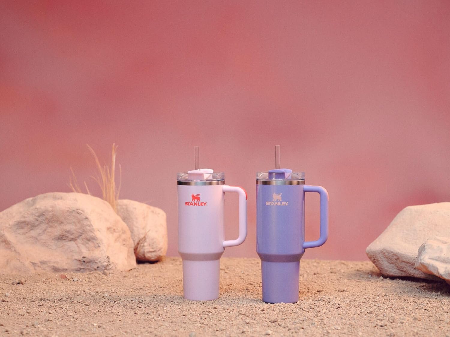 STANLEY Quencher H2.0 Tumbler - 40 oz Insulated Stainless Steel Cup with Handle & Straw | Periwinkle Shimmer