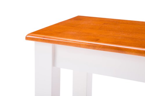 Boraam Bloomington Bench, Cream/Honey Oak