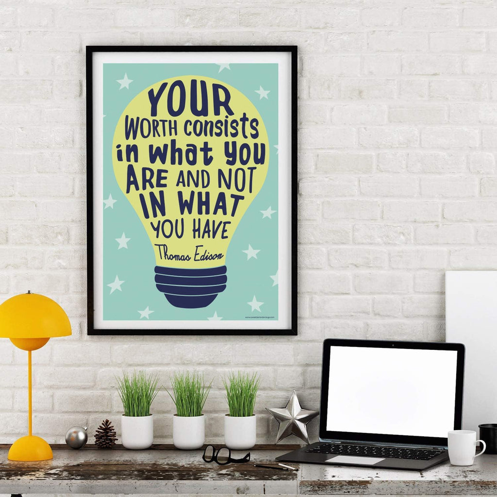 Sweetzer & Orange Growth Mindset Posters - Motivational Wall Art for Classrooms | Set of 13, 15 x 22”