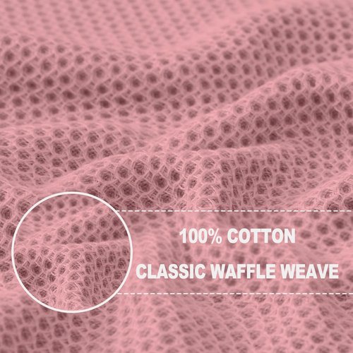 Homaxy 100% Cotton Dish Cloths - Ultra Soft, Absorbent & Quick-Drying | 12x12 Inches, 6-Pack in Dried Rose