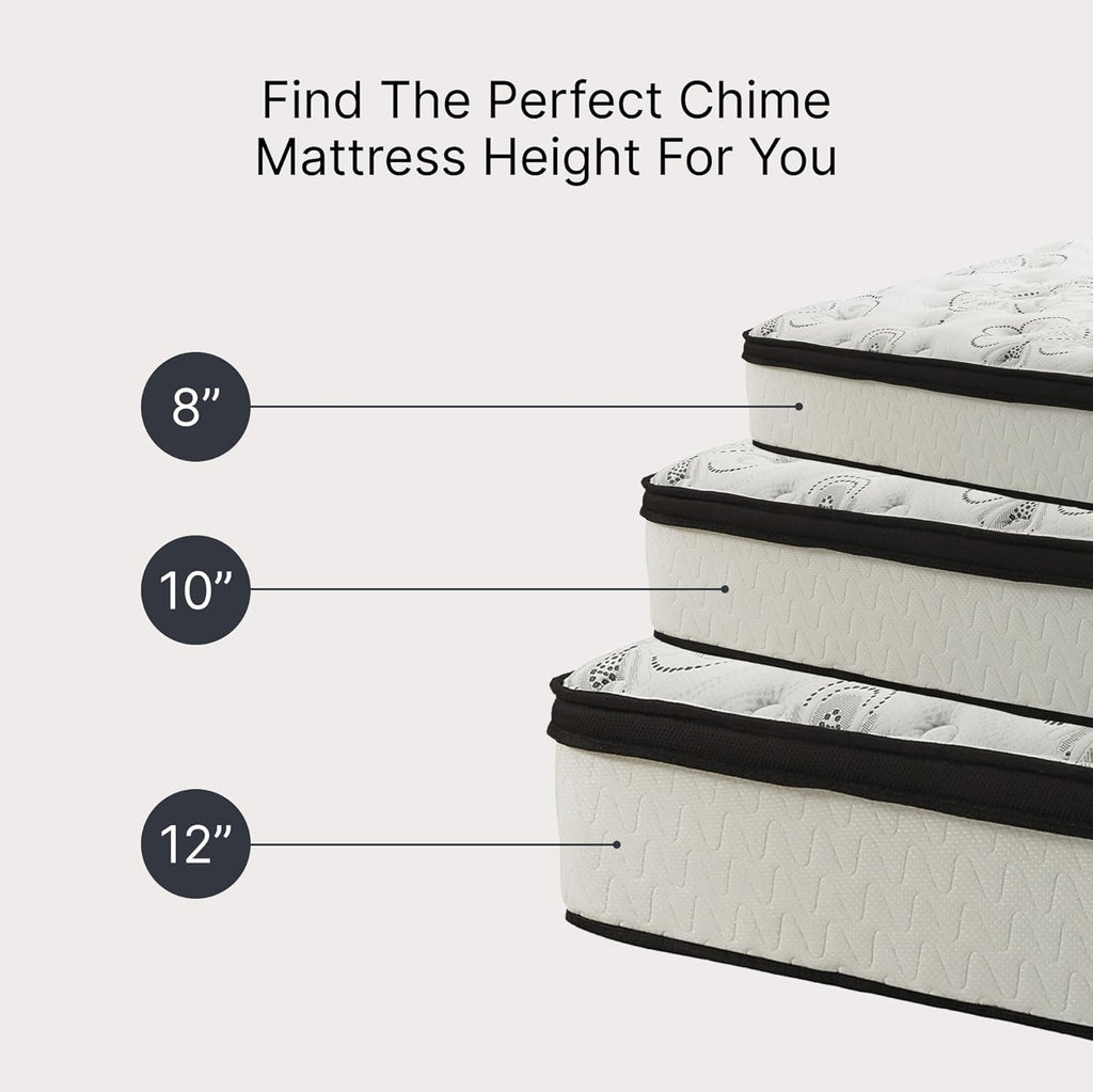 Signature Design by Ashley Twin Mattress - 12" Chime Memory Foam for Pressure Relief | Fiberglass Free