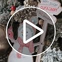 White Wooden Christmas Wreath for Front Door & Wall Decor - 2 Pack