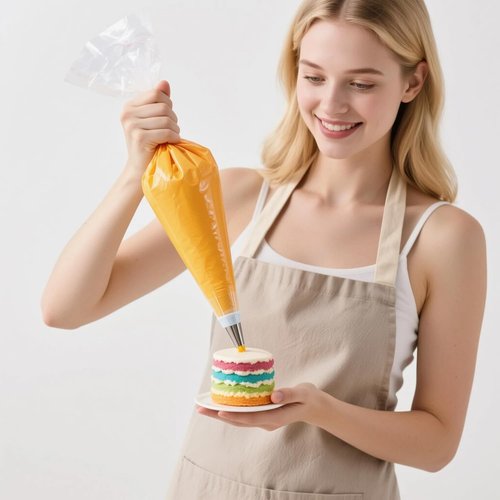 HOMIOVE 100-Pack Disposable Pastry Piping Bags - Thick Anti-Burst Tipless Icing Bags for Cakes & Cupcakes