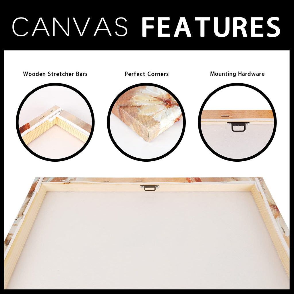 iKNOW FOTO Sonoran Desert Canvas Art Sunset Cactus USA Natural Landscape Picture Print for Home & Office Decor Stretched and Framed Ready to Hang 20x48 Inches