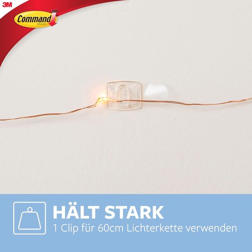 Command Mini Holiday Light Hooks - 40 Clips & 48 Strips for Easy Holiday Decorating
