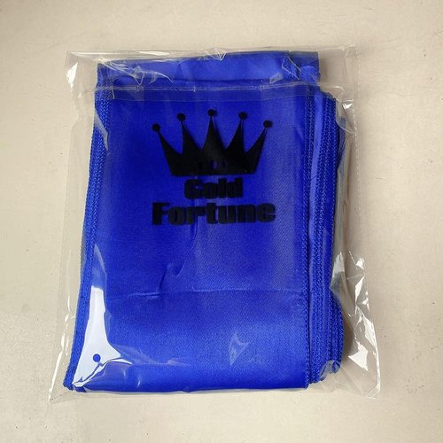 Gold Fortune Royal Blue Satin Chair Sashes - 7x108 Inch Adjustable Wedding Chair Bows | 10-Pack for Banquet & Party Decor