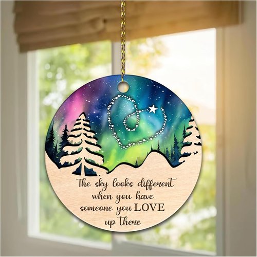 Hyturle Memorial Christmas Ornaments - Suncatcher for Remembering Loved Ones | Sympathy Gifts for Mom & Dad