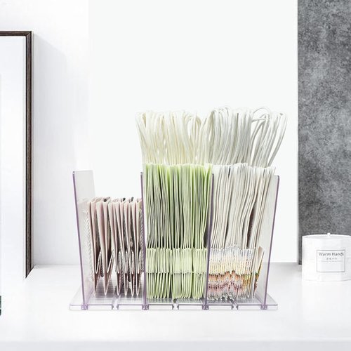 Clear Acrylic Gift Bag Storage Organizer - Adjustable Shelf Divider for Small Closets | 1 Pack