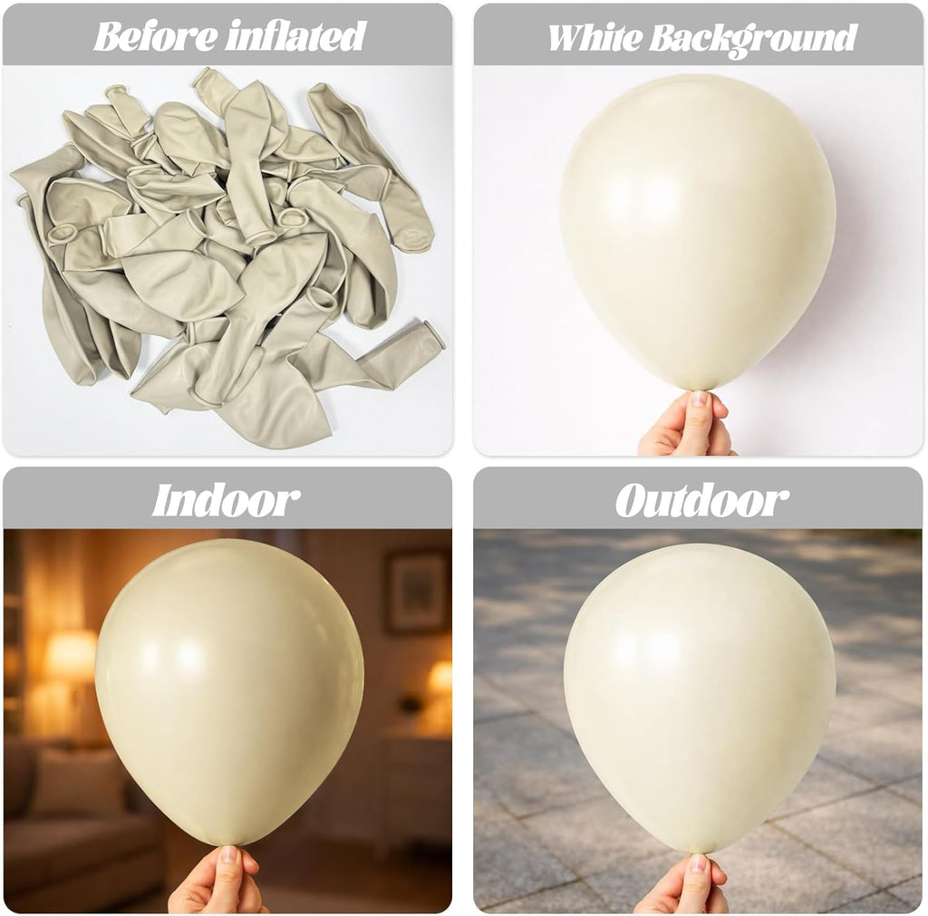 Voircoloria 12-Inch Sand Balloons - 105pcs Latex Party Balloons for Birthdays, Baby Showers & Weddings