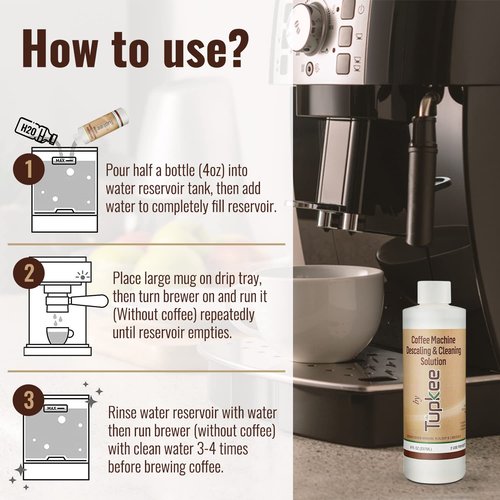 Coffee Machine Descaler Descaling Solution – 3 Pack (6 Uses) Compatible with Keurig, Nespresso, Breville, Delonghi, Jura, Ninja - Espresso Coffee Maker Cleaner, Coffee Pot Cleaning Limescale Remover