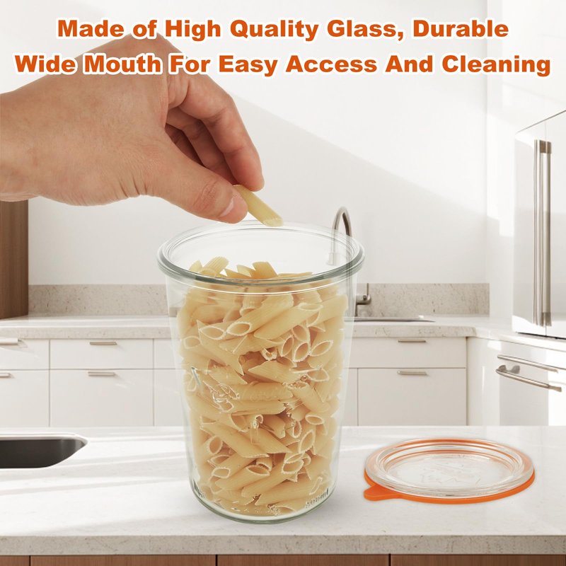 STARVAST 3 Pack Wide Mouth Mason Jars, 28 oz Glass Pickling Jars with Airtight Lid, Large Canning Jars, Airtight Glass Jars for Canning, Pickling, Fermenting, Storage