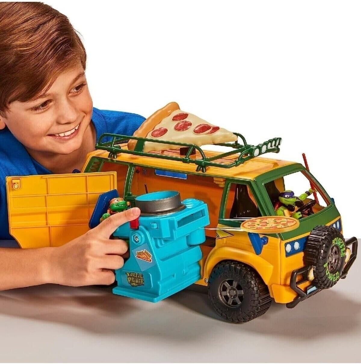 Playmates Toys Teenage Mutant Ninja Turtles Pizza Fire Delivery Van - Fun Action Playset for Kids
