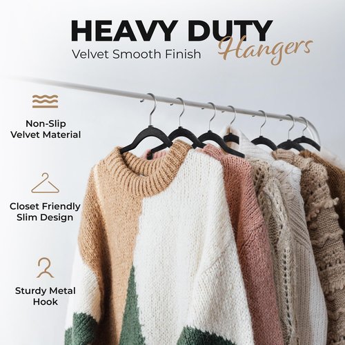 Modern Space Velvet Hangers - 200 Pack Slim Space-Saving Design for Shirts, Pants & Dresses