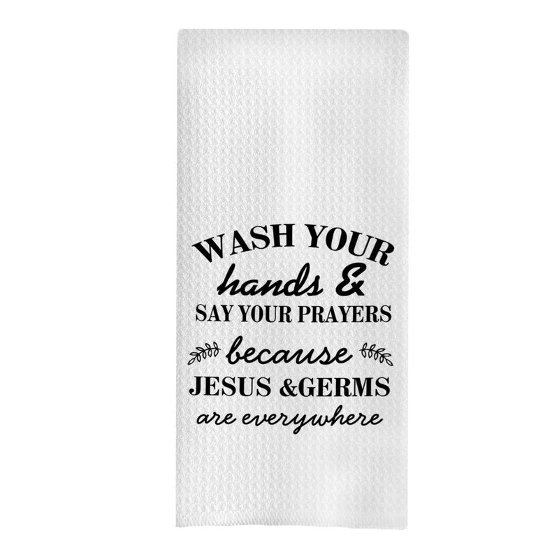 GCFET Funny Towels 16x24 - Wash Hands, Say Prayer, Decorative for Bathroom