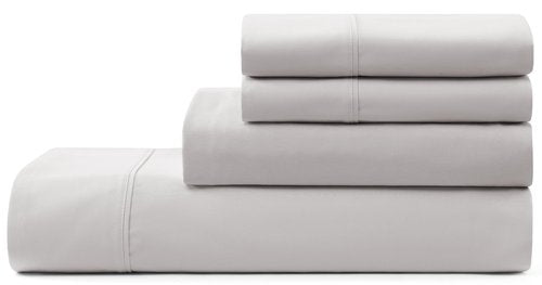 UGG Hedi Queen Sheet Set 4-Piece Luxury Cooling Sheets Deep Pockets Premium Bedding with 2 Pillow Shams Hypoallergenic Machine Washable Soft Lightweight Bed Set for Bedroom, Queen, Stone Grey