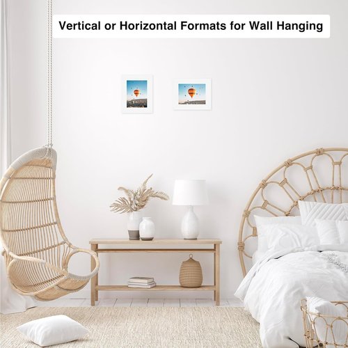 JCJMY 3x4 Picture Frame - Black Tabletop & Wall Display | Shatter-Resistant Plexiglass, White