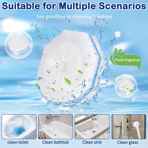Clorox Toilet Wand Refills - 50 Count Thickened 3-Layer Brush for 5X Cleaning Power | Fresh Fragrance & 360° Efficiency