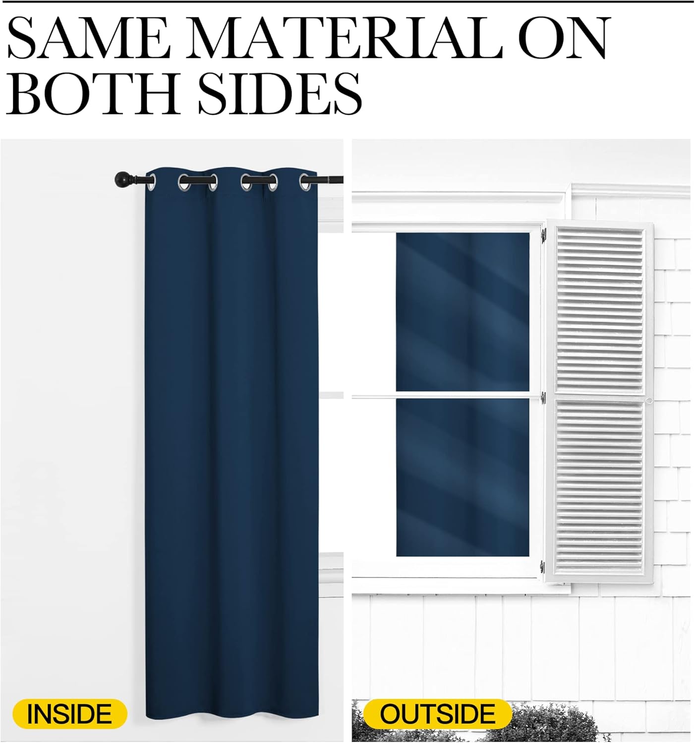 NICETOWN Blackout Curtains - Thermal Insulated Grommet Drapes for Office & Theater | Moroccan Blue, 84 Inches