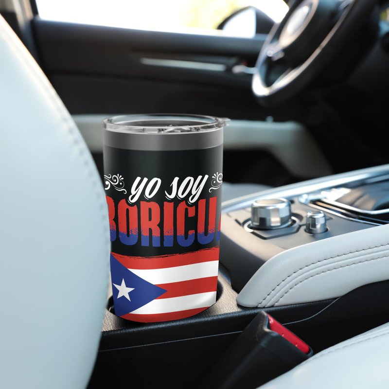 Yo Soy Boricua Puerto Rico Puerto Rican Flag Pride Stainless Steel Insulated Tumbler