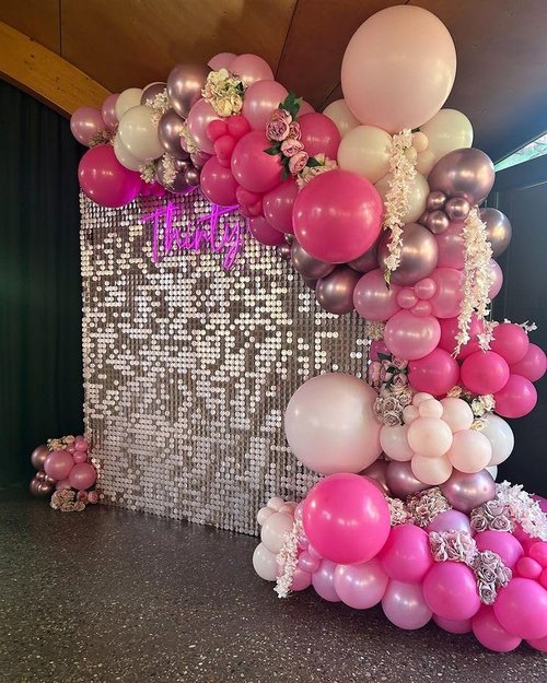 Bezente Pink Balloons Set - 60pcs 12-Inch Metallic Pearl & Latex Balloons for Birthday, Wedding, Baby Shower Decor