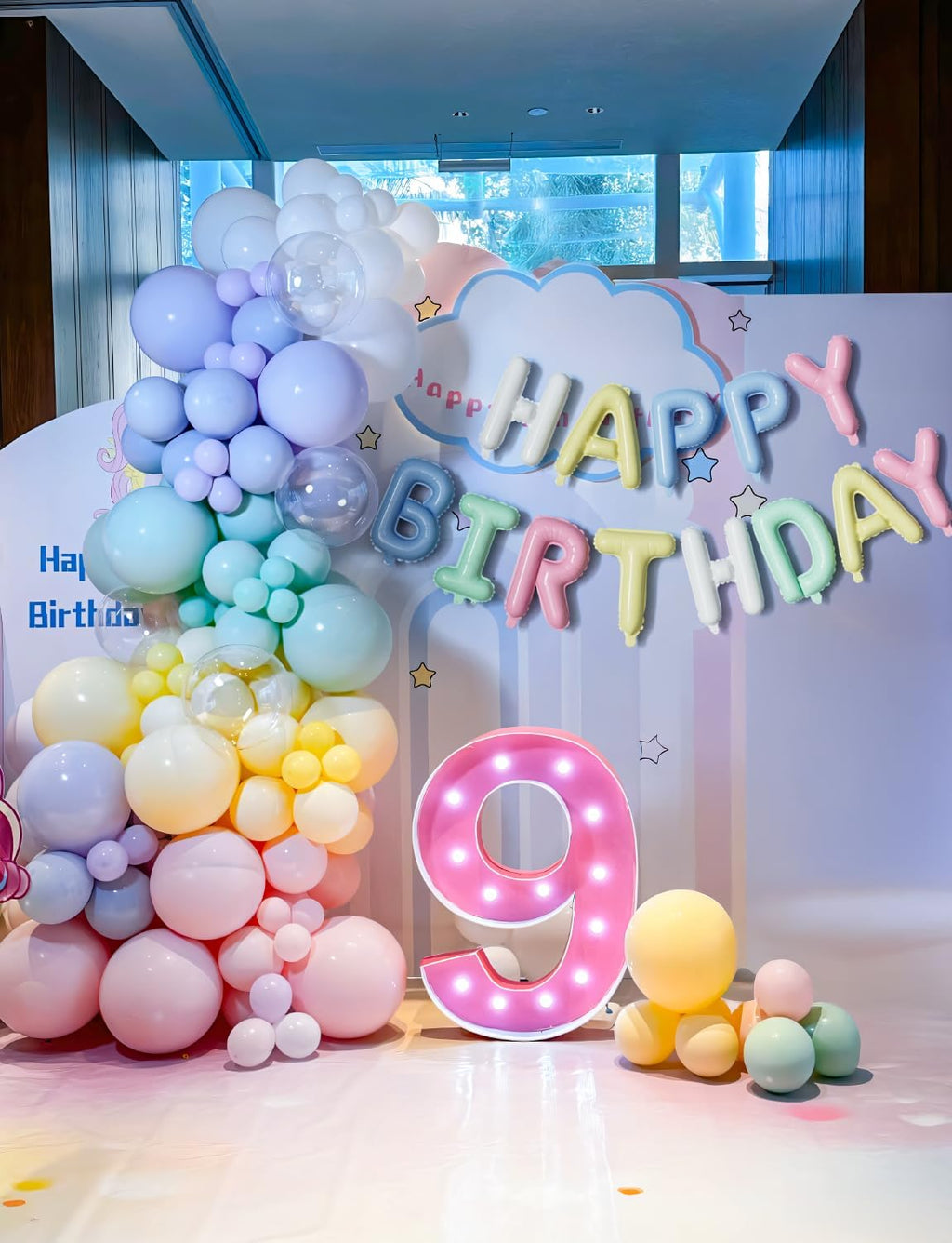Pastel Birthday Decorations - 84Pcs Macaron Balloons & Happy Birthday Banner for Parties