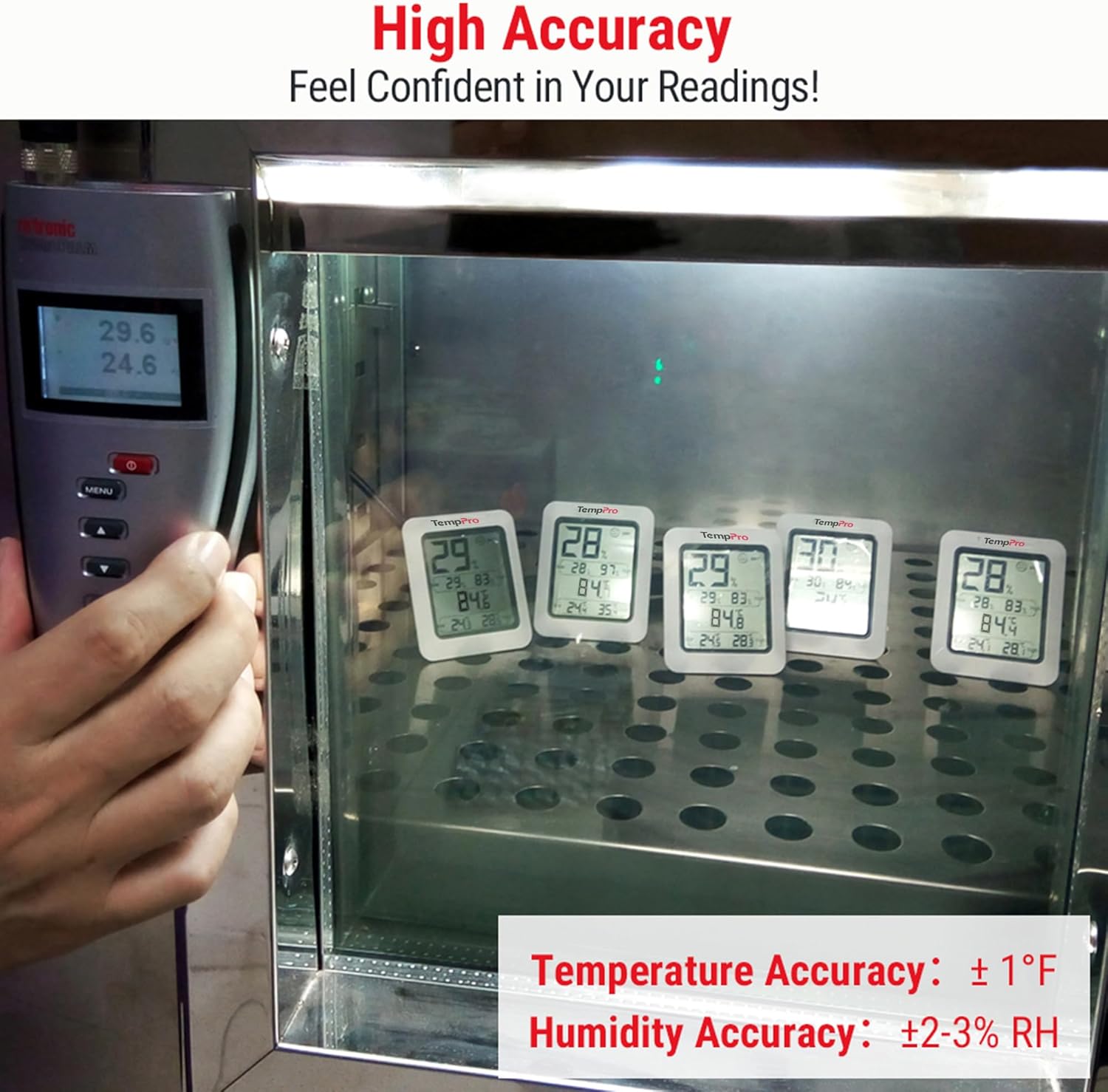 TempPro TP50 Digital Hygrometer | 2-Piece Indoor Thermometer & Humidity Gauge Set