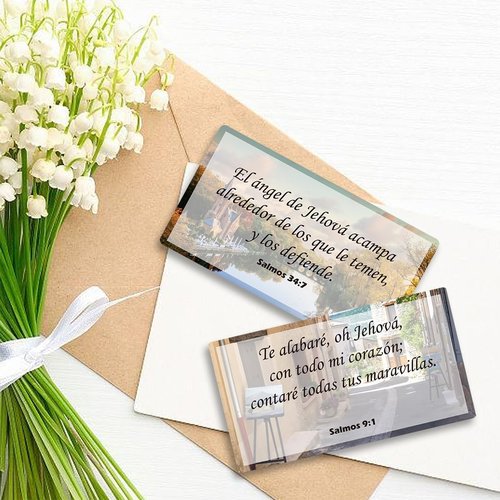 1Step2Dream Spanish Prayer Cards - 100 Unique Bible Verses | Inspirational Christian Gifts