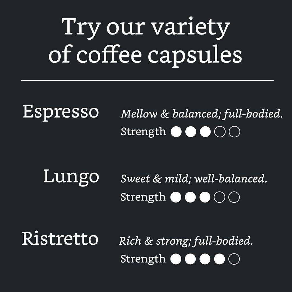 Solimo Lungo Capsules - Medium Roast, Compatible with Nespresso Original Brewers | 50 Count Pack