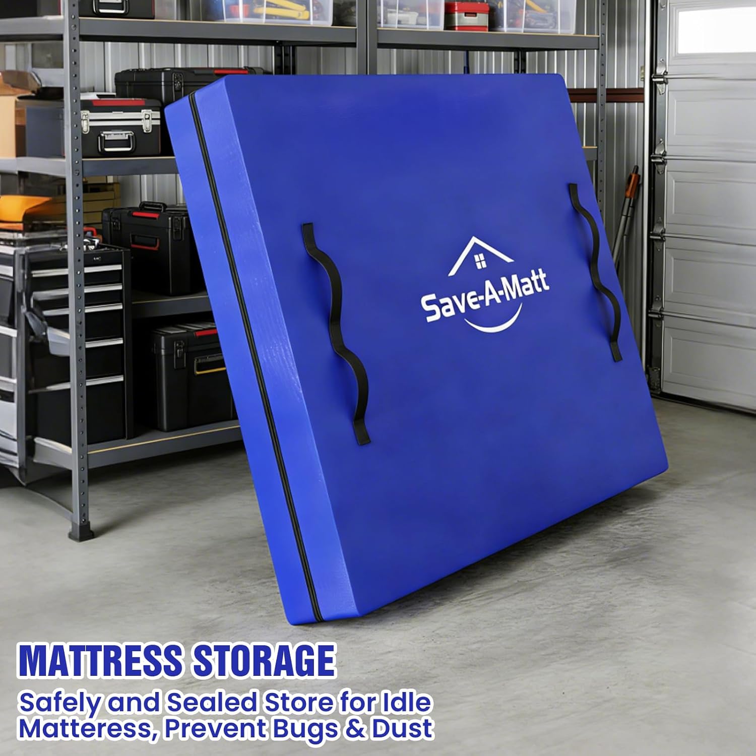 SaveAMatt Mattress Bags - Extra Thick Queen Mattress Cover for Moving | Reusable Waterproof Protector (82’’x63’’x15’’)