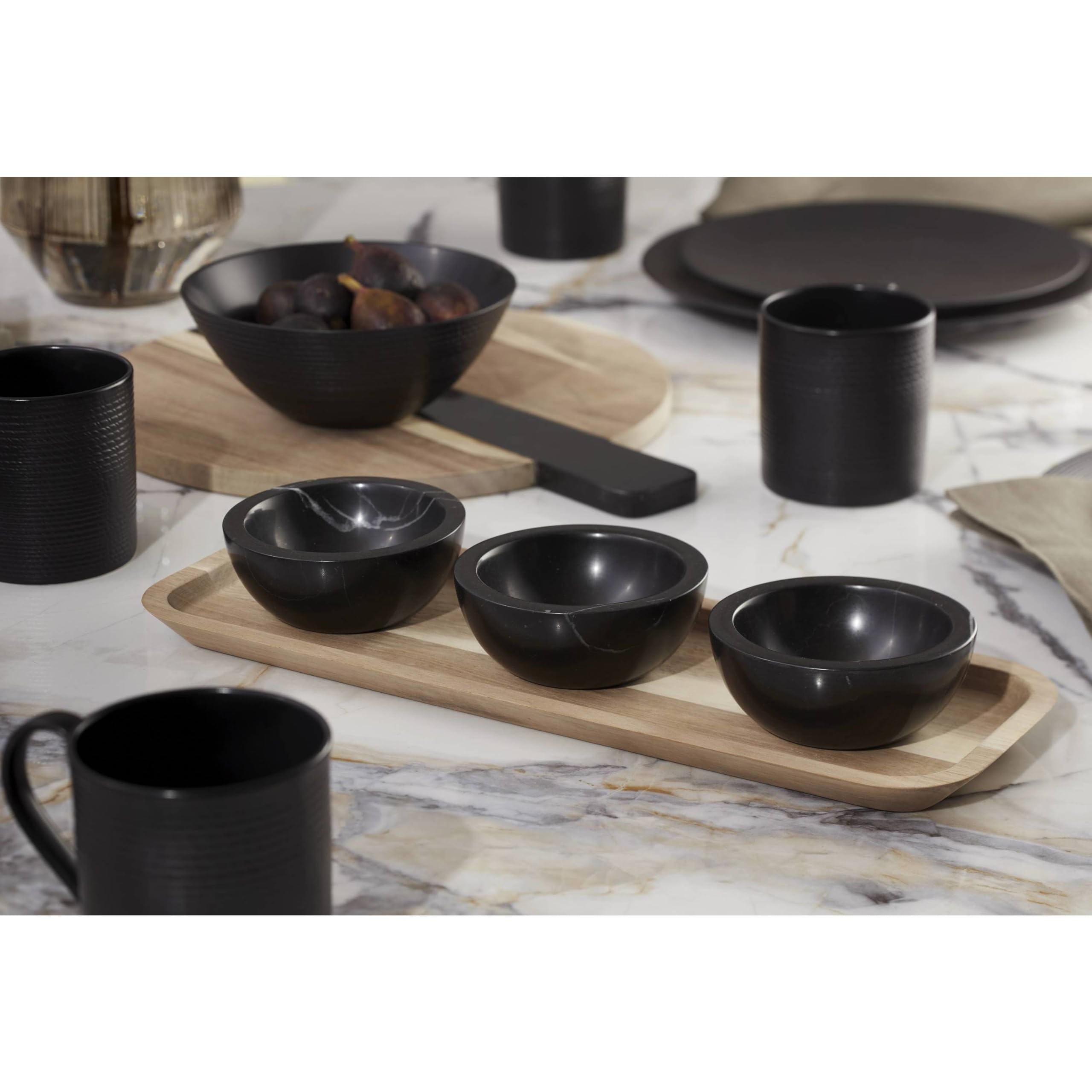 Lenox 895306 Lx Collective Tray With 3 Dip Bowls