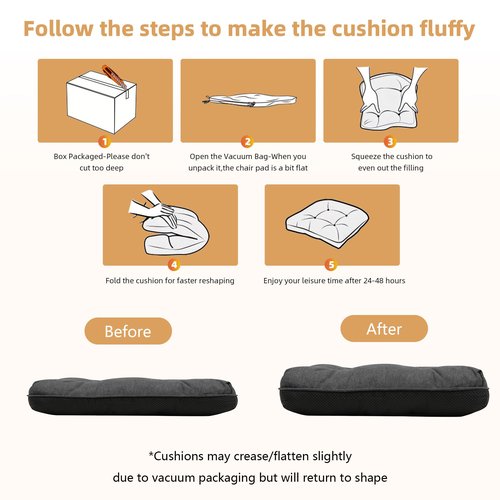 RACE LEAF Indoor Chair Cushions 4 Pack, Tufted Memory Foam Dining Room Chair Pads with Ties and Non-Slip Backing, Kitchen Seat Cushions 15.5" X 15.5" Dark Gray