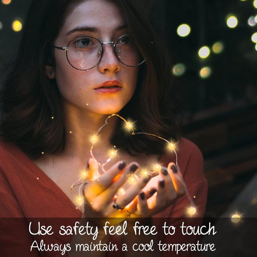 Ineximun LED Fairy Lights - 24 Pack Battery Operated 7Ft Warm White Mini String Lights | Waterproof Decor for Mason Jars, Bedroom, Parties, Weddings