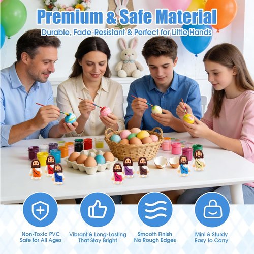Little Jesus Figures by [Brand Name] - 80pcs Mini Jesus Figurines | Perfect for Easter Eggs & Baptism Favors