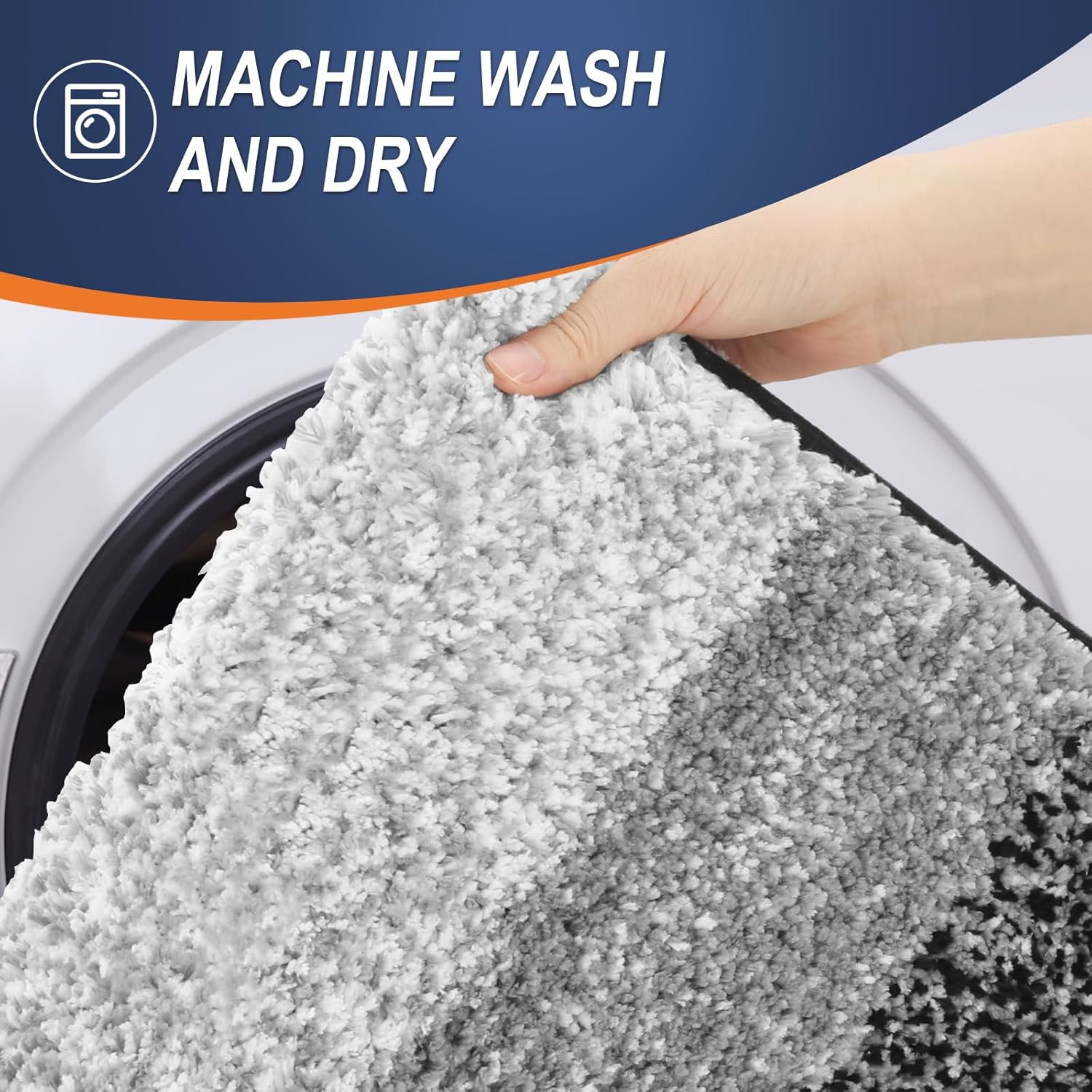 OLANLY Bathroom Rugs - Extra Soft Absorbent Microfiber Mat | Quick Dry, Machine Washable, 24x16, Black