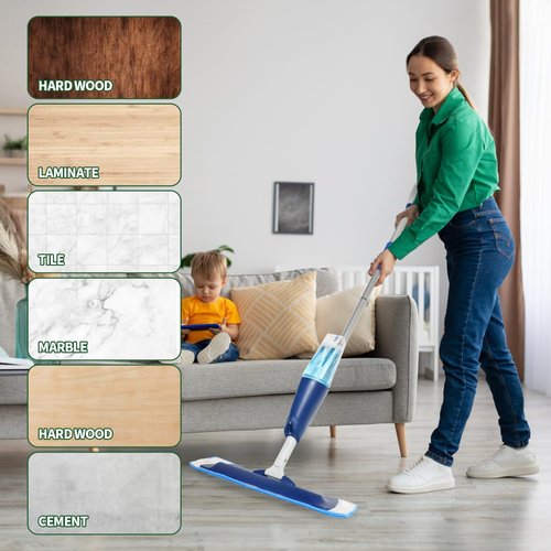 Bona | 4 Pack Microfiber Mop Pads - Reusable Cleaning Pads for 18 Inch Mops | Hardwood Floor Replacement