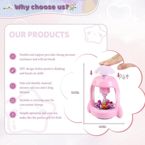 Bsgifts DIY Flower Press Kit - Creative Fabric Flower Making Toys for Kids Ages 3-12 | Perfect Arts & Crafts Gift