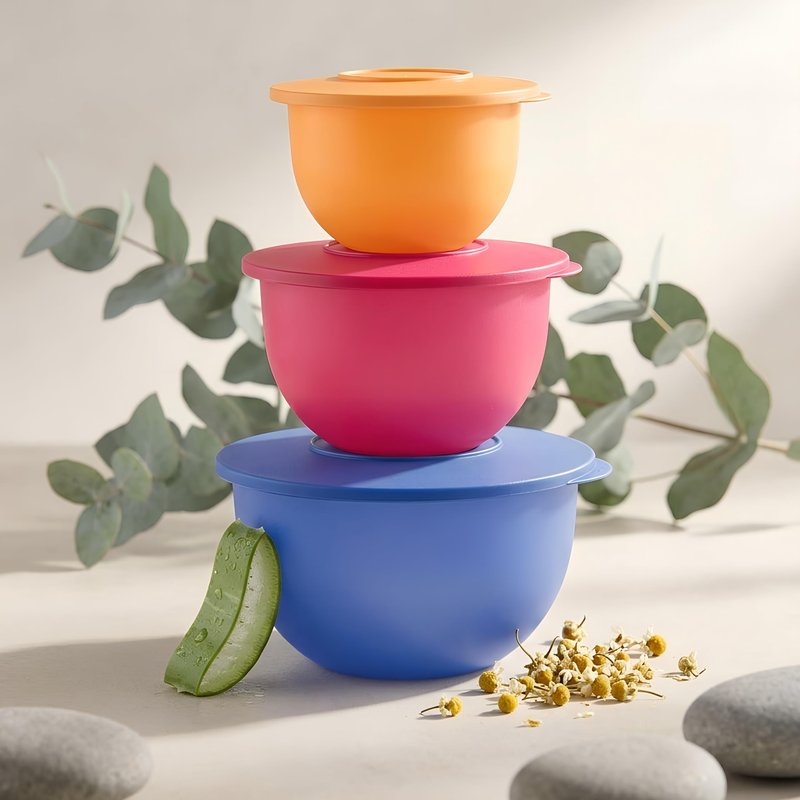 Tupperware Brand Impressions 6-Piece Classic Bowl Set (3 Bowls + 3 Lids) - Dishwasher Safe & BPA Free - Airtight, Leak-Proof Food Storage Containers for Fridge & Pantry