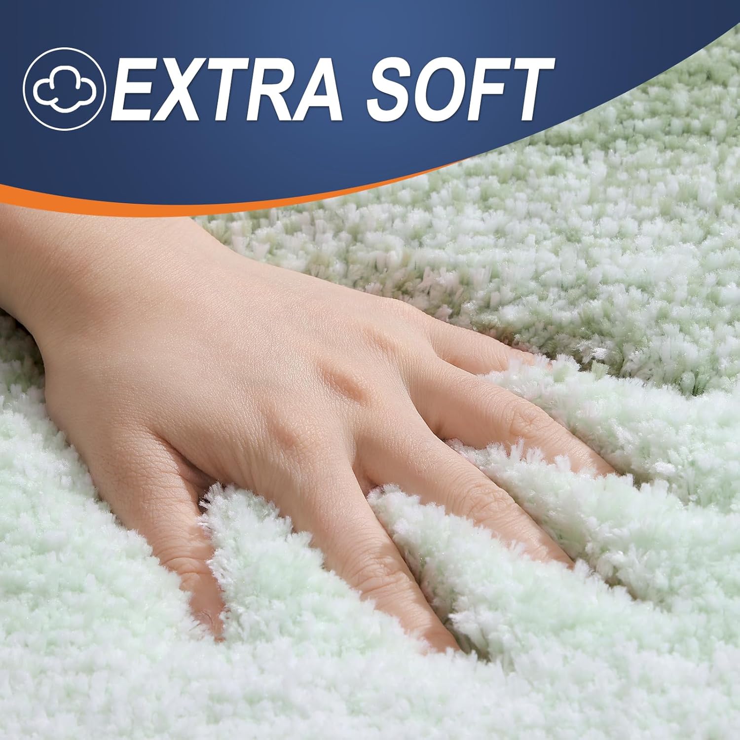 OLANLY Bathroom Runner Rug - Extra Soft Microfiber with Rubber Backing | Quick Dry, Washable, 47x20, Sage Green