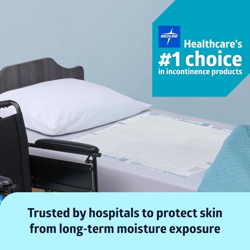Medline Ultrasorbs Drypads - Super Absorbent Disposable Bed Pads | 30" x 36", 25 Count for Adults & Elderly
