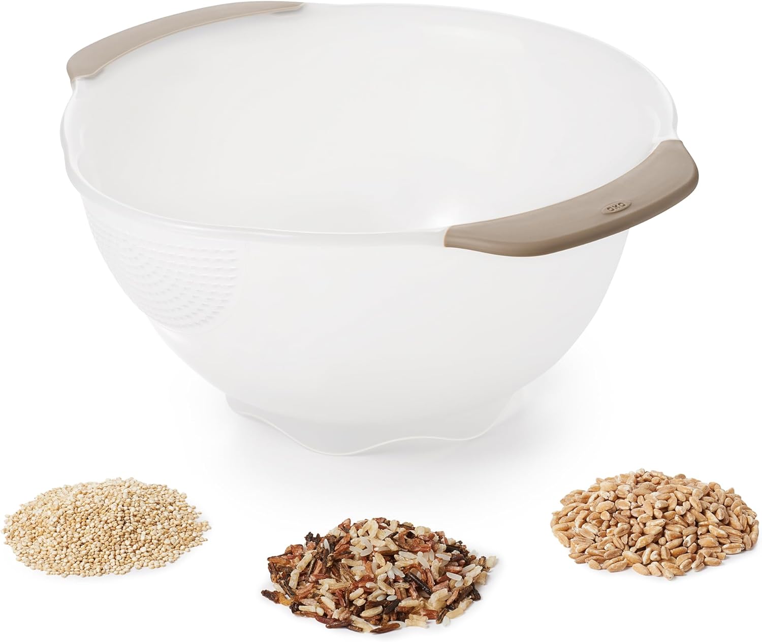 OXO Good Grips Rice Colander - Efficient Washing for Small Grains | Durable & Easy to Use