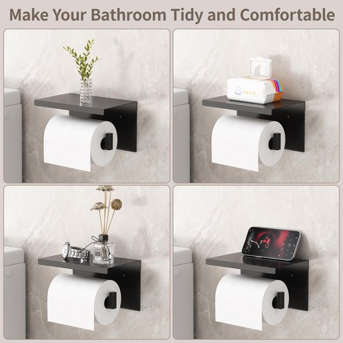 23.6 Inch SUS304 Stainless Steel Bathroom Hardware Set - 10-Piece Wall-Mounted Towel Bar, Holder & Racks - Matte Black