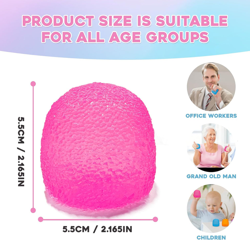 Skiennix Squishy Fidget Toy - Super Solid Squeeze Ball for Stress Relief | Pink Sensory Fun
