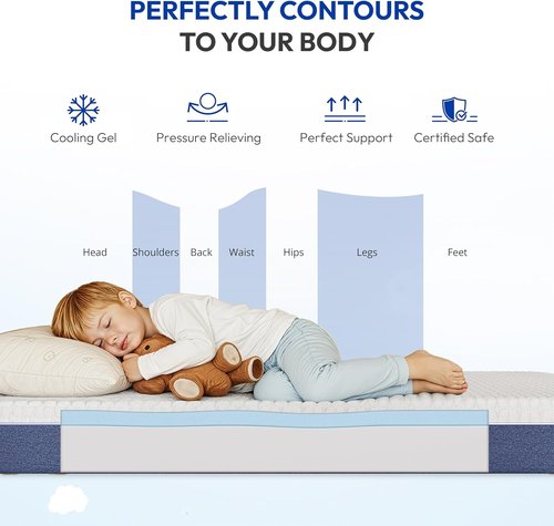 Gelsea 8-Inch Full Size Mattress - Firm Gel Memory Foam for Pressure Relief & Spinal Alignment | CertiPUR-US Certified