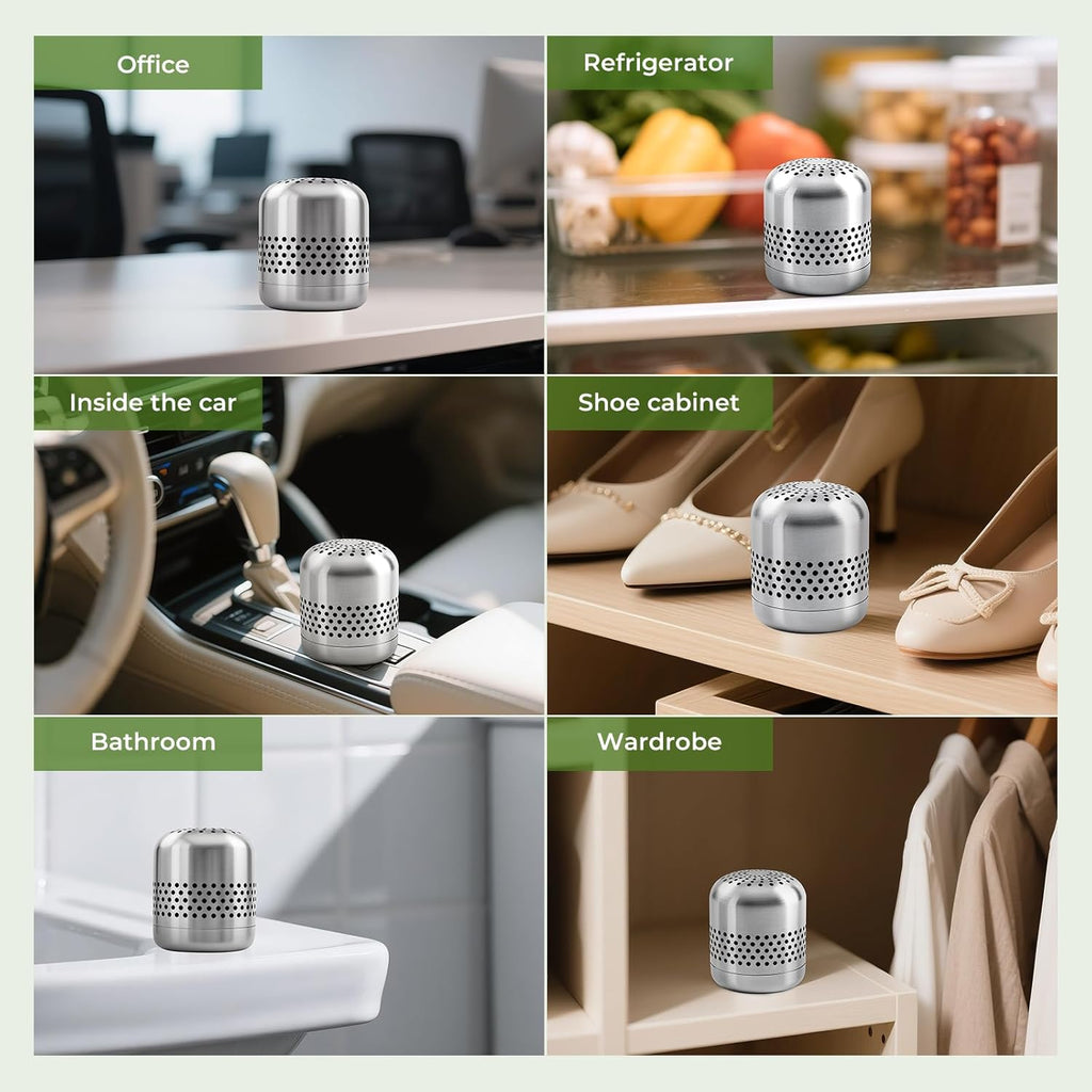Skiennix Fridge Deodorizer - Long-Lasting Odor Eliminator with Nano Catalyst Technology | 10-Year Effectiveness